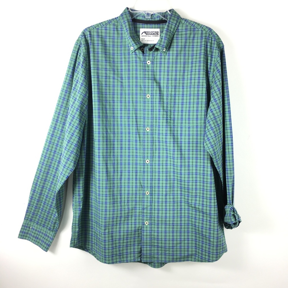 NWOT Mountain Khakis MK Mens Plaid Shirt Button Up